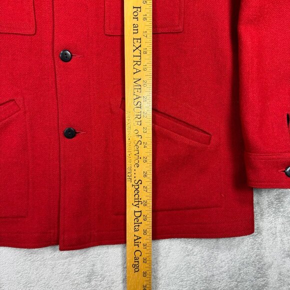 Vintage Pendleton Virgin Wool Shacket Mens XL Chore Red Shirt Jacket Made in USA - Picture 6 of 7
